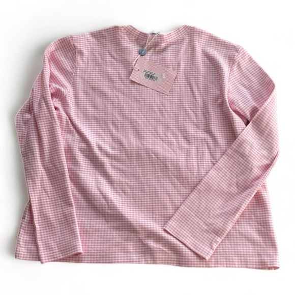 Hill House The Ivy Sleep Long Sleeve Sleep Tee Bubblegum‎ Gingham Small - Picture 5 of 5